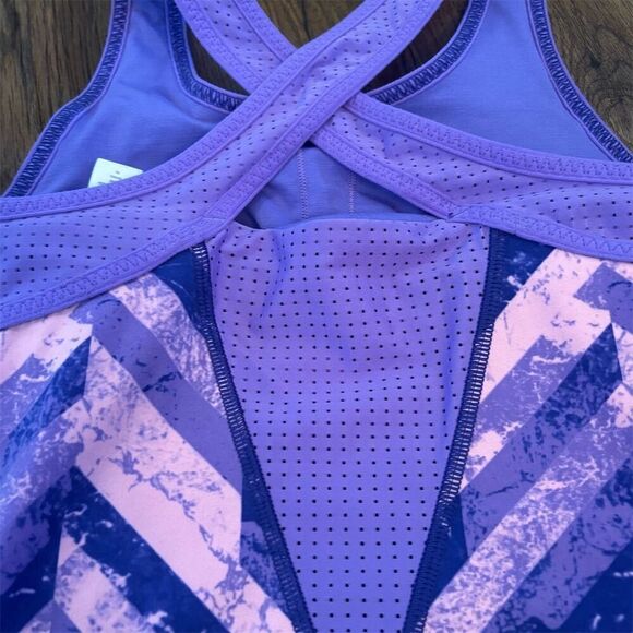 Ivivva by Lululemon Kids Tank Size 10 Multicolor Crisscross Back - Picture 5 of 7